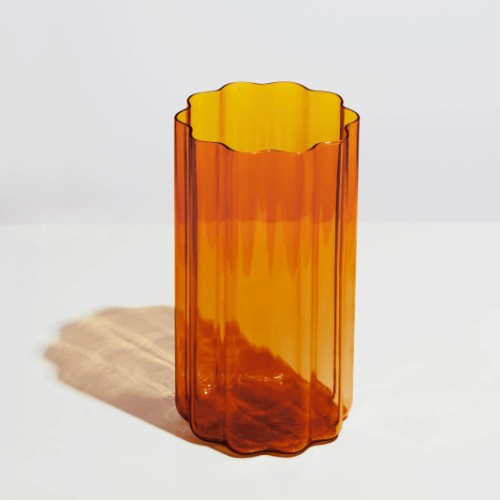 WAVE VASE - AMBER
